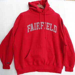 JanSport Fairfield University Stags Red Hoodie Sweatshirt Vintage Adult Size XL